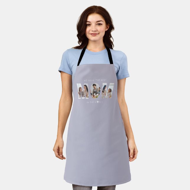 3 photo collage mom apron (Worn)