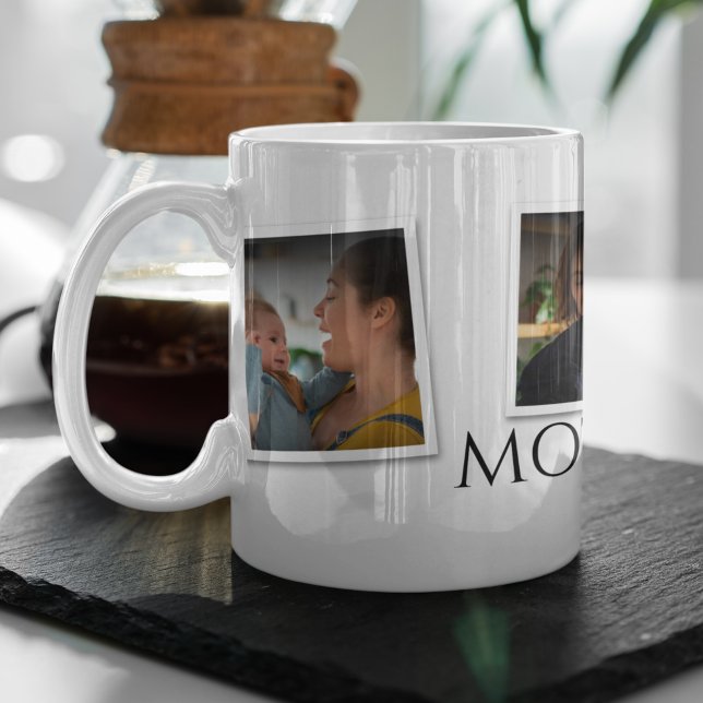 3 Photo Collage Mom Family Memorable Mother's Day Coffee Mug (Creator Uploaded)