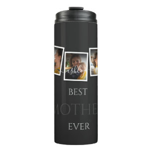 3 Photo Collage Mom Family Memorable Mother's Day Thermal Tumbler