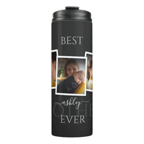3 Photo Collage Mom Family Memorable Mothers Day Thermal Tumbler