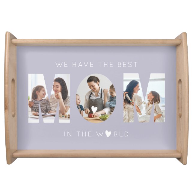 3 photo collage mom serving tray (Front)