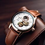 3-Photo Collage Pet Parent Personalized Watch<br><div class="desc">Pets leave paw prints in your heart. 
Display your favorite pet photos with this beautiful personalized watch perfect for the World's Best Pet Mom/Dad.</div>