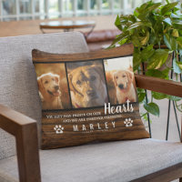 3 Photo Collage Rustic Pet Loss Memorial