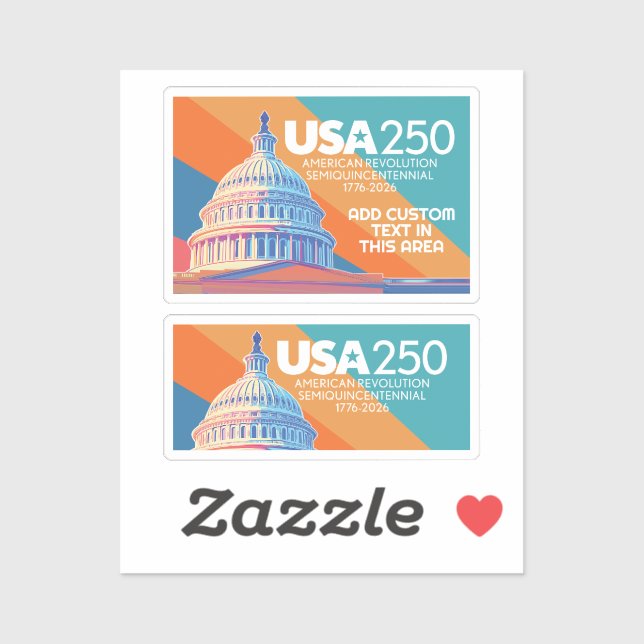 3 Photo Collage - USA 250 Capital Dome America Sticker (Sheet)