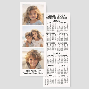 3 Photo Collage with Academic School Calendar Bookmarks