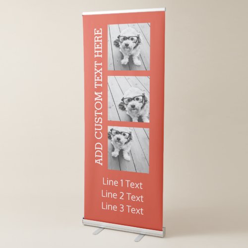 3 Photo Collage _ you can change background color Retractable Banner