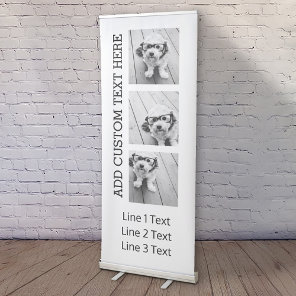 3 Photo Collage - you can change background color Retractable Banner