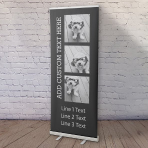 3 Photo Collage - you can change background color Retractable Banner