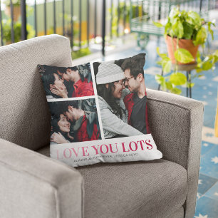 3 Photo Couple Keepsake Throw Pillow
