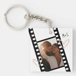 3 Photo Couples Filmstrip Boyfriend Girlfriend  Keychain