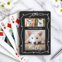 3 Photo Dog Mom's Favorite Child Doodles Bow Black