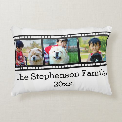 3_Photo film strip personalized photo Decorative Pillow