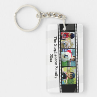 3-Photo film strip personalized photo Keychain