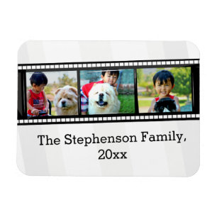 3-Photo film strip personalized photo Magnet