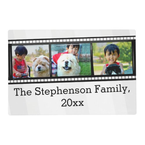 3_Photo film strip personalized photo Placemat