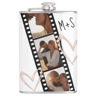 3 Photo Friends Couple BFF Trendy Film Minimalist Flask