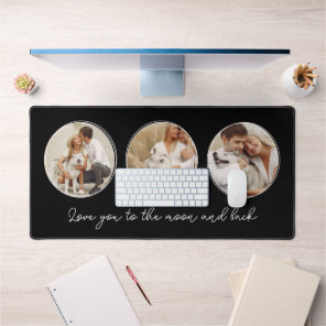 3 Photo Gallery Personalized Desk Mat