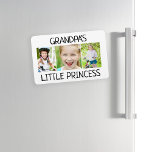 3 Photo Grandpa's Little Princess Grandchild  Magnet<br><div class="desc">3-photo refrigerator magnet for Grandpa.  Add 3 favorite photos of Grandpa's Little Princess.  Text is fully customizable,  so make it your own.</div>