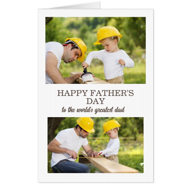 3 Photo Happy Father's Day Card (Front)