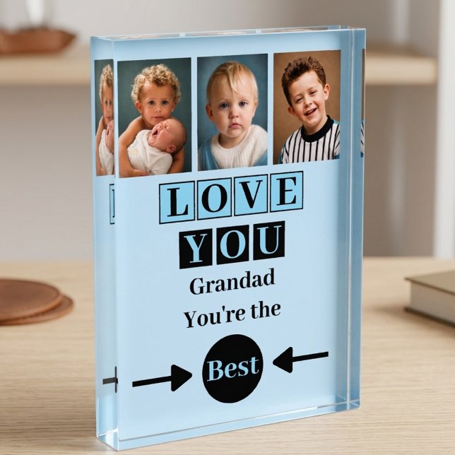 3 photo love you grandad blue block (Creator Uploaded)