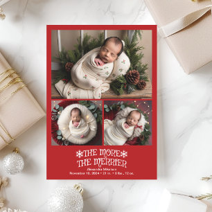 3 Photo Merry Little Christmas Holiday Card