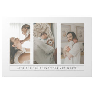 3 Photo New Baby Gallery Wrap
