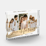 3-Photo Newlyweds Keepsake Photo Block<br><div class="desc">3-Photo Newlyweds Keepsake Photo Block. Stylish and modern that can match any color scheme with a bohemian style. Editable template. Just upload your photos to change the images. Check the collection to see other designs and matching stationery,  wedding welcome sign and decor.</div>