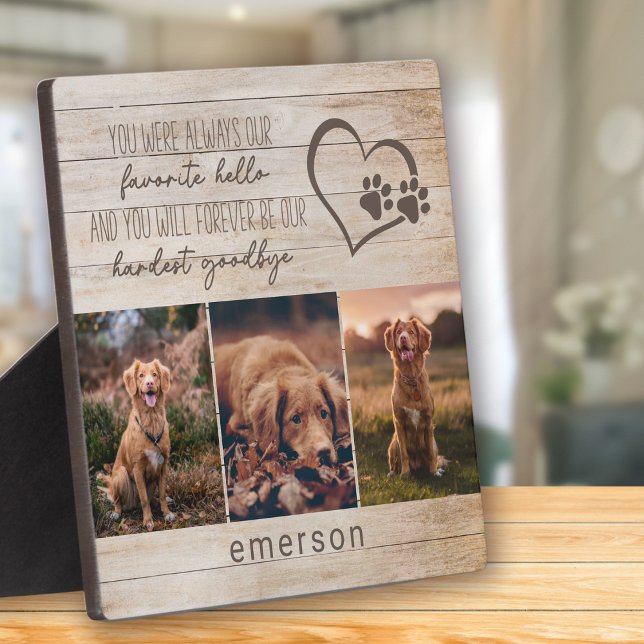 3 Photo Rustic Pet Loss Plaque (Creator Uploaded)