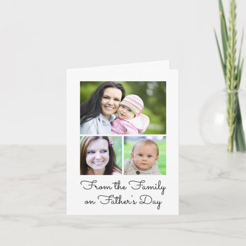 3 Photo Script From Family Kids Fathers Day Card