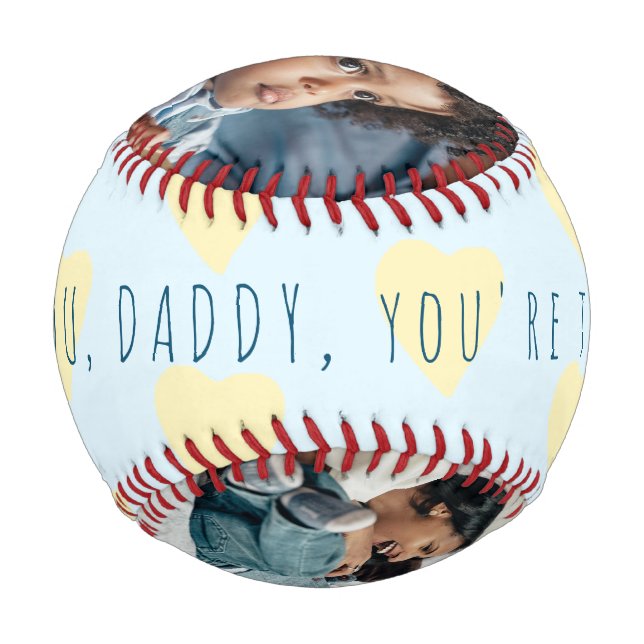 3 photo shoots collage Father's Day Love you Daddy Baseball (Front)