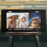 3 Photo Template Modern Minimal Text Over Photo License Plate<br><div class="desc">Add 3 photos to this modern,  simple design. Includes a template for 3 photos. The text block is underneath the photos. If you need to adjust the pictures,  click on the customize tool to make changes.</div>