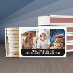3 Photo Template Modern Minimal Text Over Photo Matchboxes