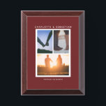 3 Photo Template Personalized Award Plaque<br><div class="desc">3 Photo Template Personalized keepsake plaque from Ricaso</div>