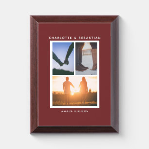 3 Photo Template Personalized Award Plaque