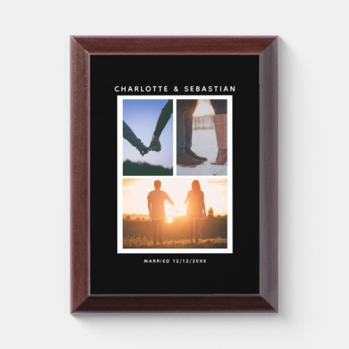 3 Photo Template Personalized Award Plaque
