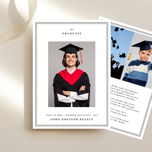 3 Photo Typography College Graduate Frame  Announcement (Creator Uploaded)
