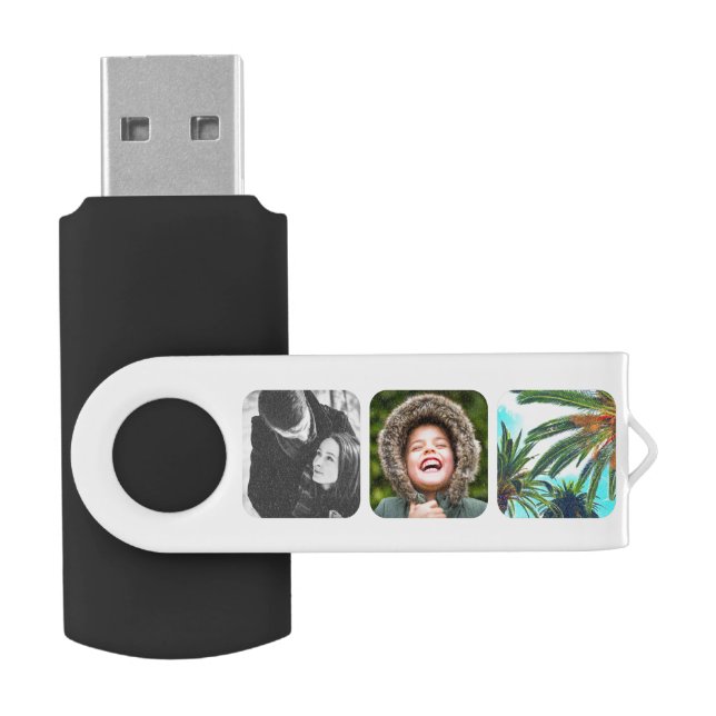 3 Photo USB Drive Personalized (Opened)