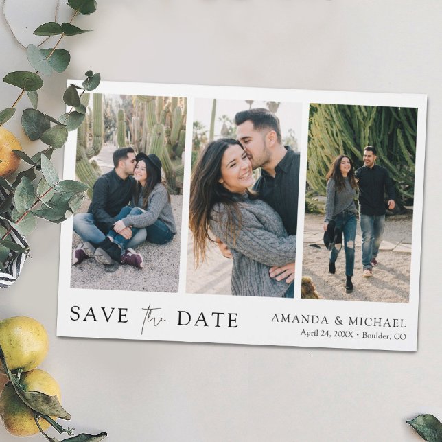 3 Photo Wedding Save the Date Magnet (Creator Uploaded)