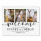 3 Photo Wedding Welcome Elegant Black Calligraphy