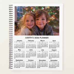 3 Photo White and Black 2026 Calendar Planner