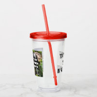 Photo Message Personalized Insulated Acrylic Tumbler for Kids