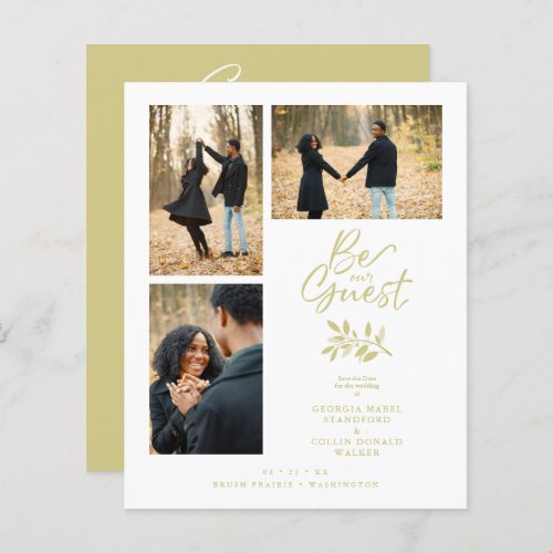 3 Photos Budget Gold Effect Fancy Branches Wedding