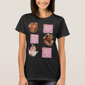 3 Photos Collage Heart Shape Happy Mother's Day T-Shirt