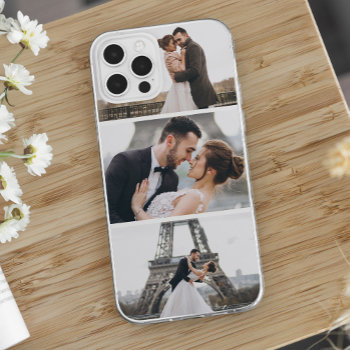 3 Photos Custom Collage Iphone 15 Plus Case by heartlocked at Zazzle