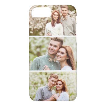 3 Photos | Custom Photo Collage Iphone 8/7 Case by pinkbox at Zazzle