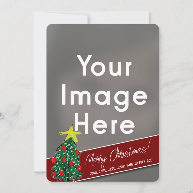3 photos Merry Christmas Holiday Card (Front)