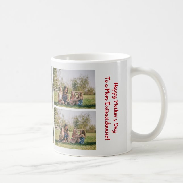 3 Photos Mom Extraordinaire Cute Elegant Mother Co Coffee Mug (Right)