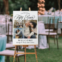 3 Photos Names 50th Wedding Anniversary Welcome