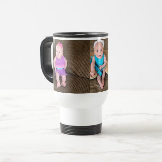 3 PHOTOS Personalized Travel Mugs or Ceramic  Mugs