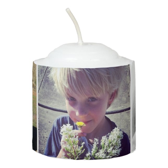 3 Photos Votive Candle (Front)